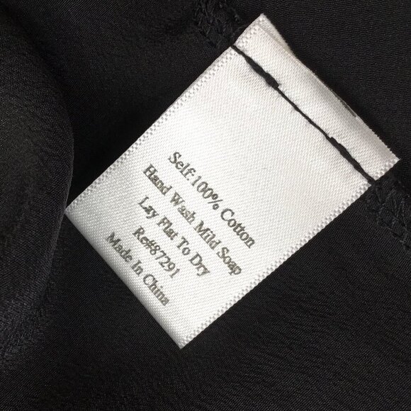 Johnny Was 4 Love and Liberty Top Blouse Size Small Black Beaded Long Sleeve - Picture 10 of 10